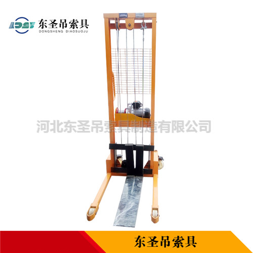 搬運玻璃液壓堆高車定制產品展示--河北東圣吊索具制造有限公司--小型攪拌機|石材夾具|液壓堆高車|手動叉車